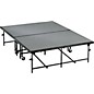 Midwest Folding Products 6' Deep X 8' Wide  Mobile Stage 8 Inch High Pewter Gray Carpeted Deck thumbnail