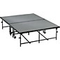 Midwest Folding Products 6' Deep X 8' Wide  Mobile Stage 16 Inch High Pewter Gray Carpeted Deck thumbnail