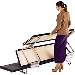 Open Box Midwest Folding Products TransFold Choral Risers Level 1 70 in. Backrail