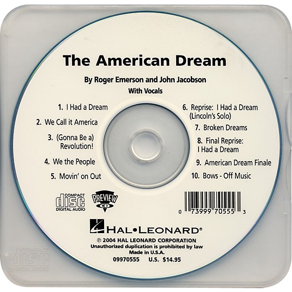 Hal Leonard The American Dream Preview Cd