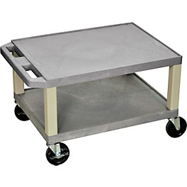 H. Wilson Tuffy Plastic 16" 2 Shelf Utility Cart Bl... H. Wilson Tuffy Plastic 16" 2 Shelf Utility Cart Gray and Nickel Small