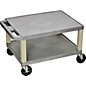 H. Wilson Tuffy Plastic 16" 2 Shelf Utility Cart Red and Nickel Small thumbnail