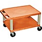 H. Wilson Tuffy Plastic 16" 2 Shelf Utility Cart 16 Orange thumbnail