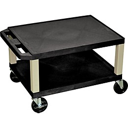 H. Wilson Tuffy Plastic 16" 2 Shelf Utility Cart 16 in., Black