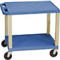 H. Wilson Tuffy Plastic 26" 2 Shelf Utility Cart Gray and Nickel Small thumbnail