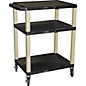 H. Wilson Tuffy Plastic 34" 3 Shelf Utility Cart Gray and Nickel Small thumbnail