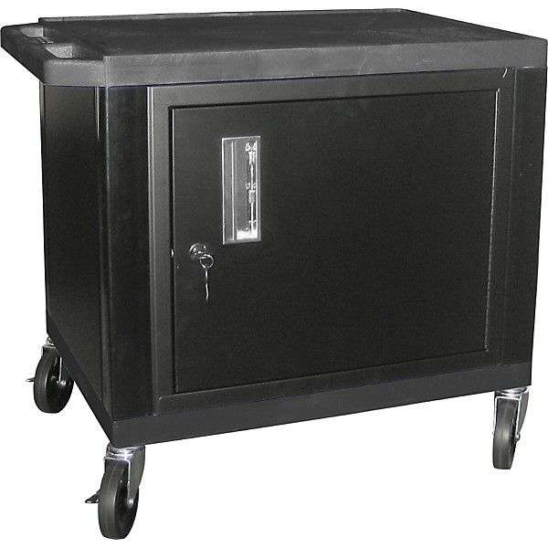 H. Wilson Tuffy Plastic 26" 2-Shelf Cart/Cabinet 26 Black