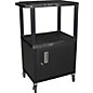 H. Wilson Tuffy Plastic 42" 3-Shelf Cart/Cabinet 42 Black thumbnail