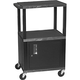 H. Wilson Tuffy Plastic 26" to 42" 3 Shelf Cart Gray H. Wilson Tuffy Plastic 26" to 42" 3 Shelf Cart Black