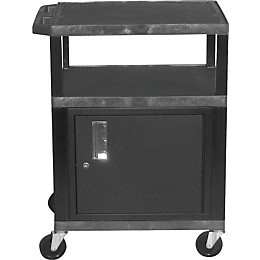 H. Wilson Tuffy Plastic 26" to 42" 3 Shelf Cart Black