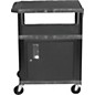 H. Wilson Tuffy Plastic 26" to 42" 3 Shelf Cart Black