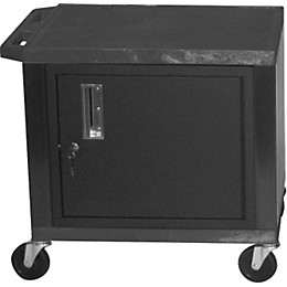 H. Wilson Tuffy Plastic 26" to 42" 3 Shelf Cart Black