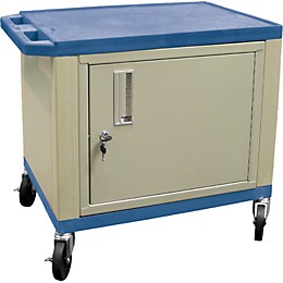 H. Wilson Tuffy Plastic 26" to 42" 3 Shelf Cart Blue