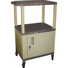 H. Wilson Tuffy Plastic 26" to 42" 3 Shelf Cart Gray H. Wilson Tuffy Plastic 26" to 42" 3 Shelf Cart Gray