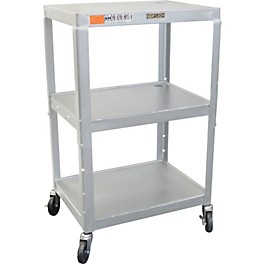 H. Wilson Metal 26" to 42" 3 Shelf Cart Black H. Wilson Metal 26" to 42" 3 Shelf Cart Black