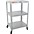 H. Wilson Metal 26" to 42" 3 Shelf Cart Black H. Wilson Metal 26" to 42" 3 Shelf Cart Black