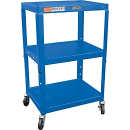 H. Wilson Metal 26" to 42" 3 Shelf Cart Blue