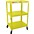 H. Wilson Metal 26" to 42" 3 Shelf Cart Black H. Wilson Metal 26" to 42" 3 Shelf Cart Yellow