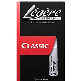 Legere Reeds Baritone Saxophone Reed Strength 3 Legere Reeds Baritone Saxophone Reed Strength 2.5