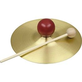 Rhythm Band RB733S Solid Brass Cymbal with Knob and Mallet