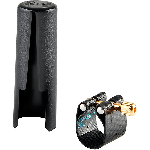 Rovner Dark Baritone Saxophone Ligature And Cap 3ML - Fits Most Metal Tenor or Bari Sax Mouthpieces