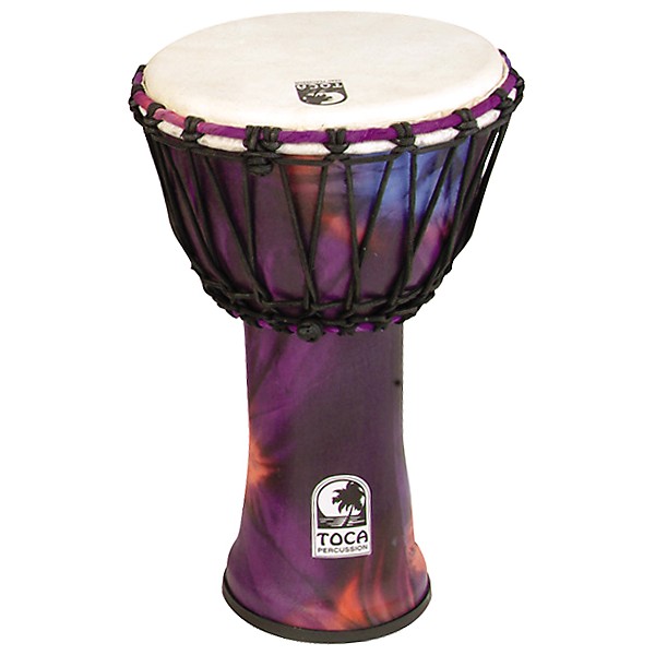 Toca Synergy Freestyle Rope Tuned Djembe 9 In Purple