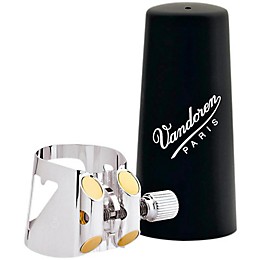 Vandoren OPTIMUM Clarinet Ligatures Alto Clarinet - Silver-Plated with Plastic Cap