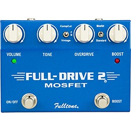 Open Box Fulltone Fulldrive2 MOSFET Overdrive/Clean Boost Guitar Effects Pedal Level 2 Blue 190839149107