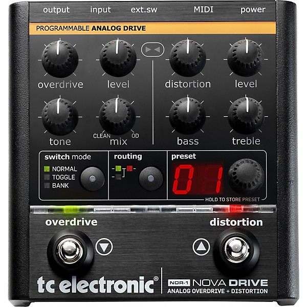 TC Electronic NDR-1 Nova Drive Overdrive and Distortion Guitar Effects Pedal
