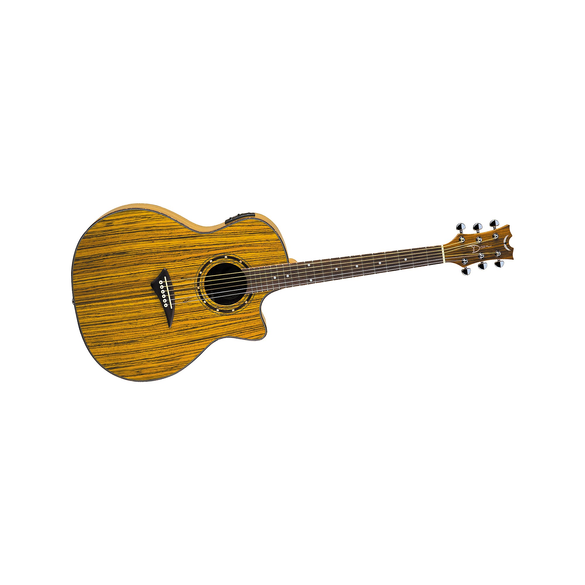 Open Box Dean Exotica Zebrawood Acoustic-Electric Guitar Natural