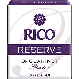 Rico Reserve Classic Bb Clarinet Reeds Strength 4.5