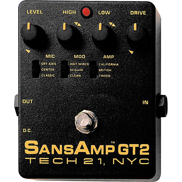 Open Box Tech 21 SansAmp GT2 Tube Amp Emulator Level 1
