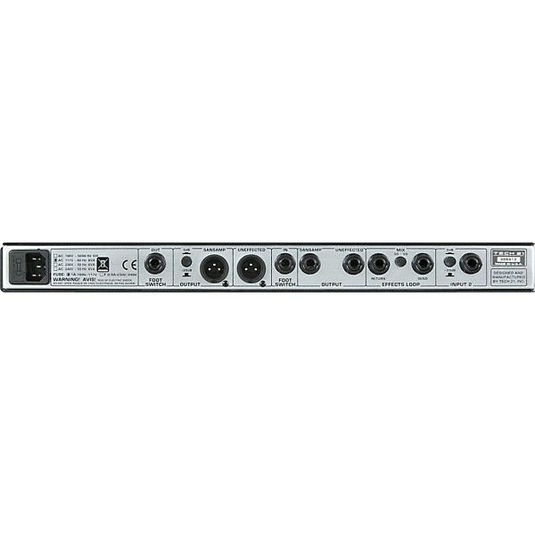 Open Box Tech 21 Sansamp RBI Rackmount Bass Tube Amp Emulator Level 2 Regular 888366022658