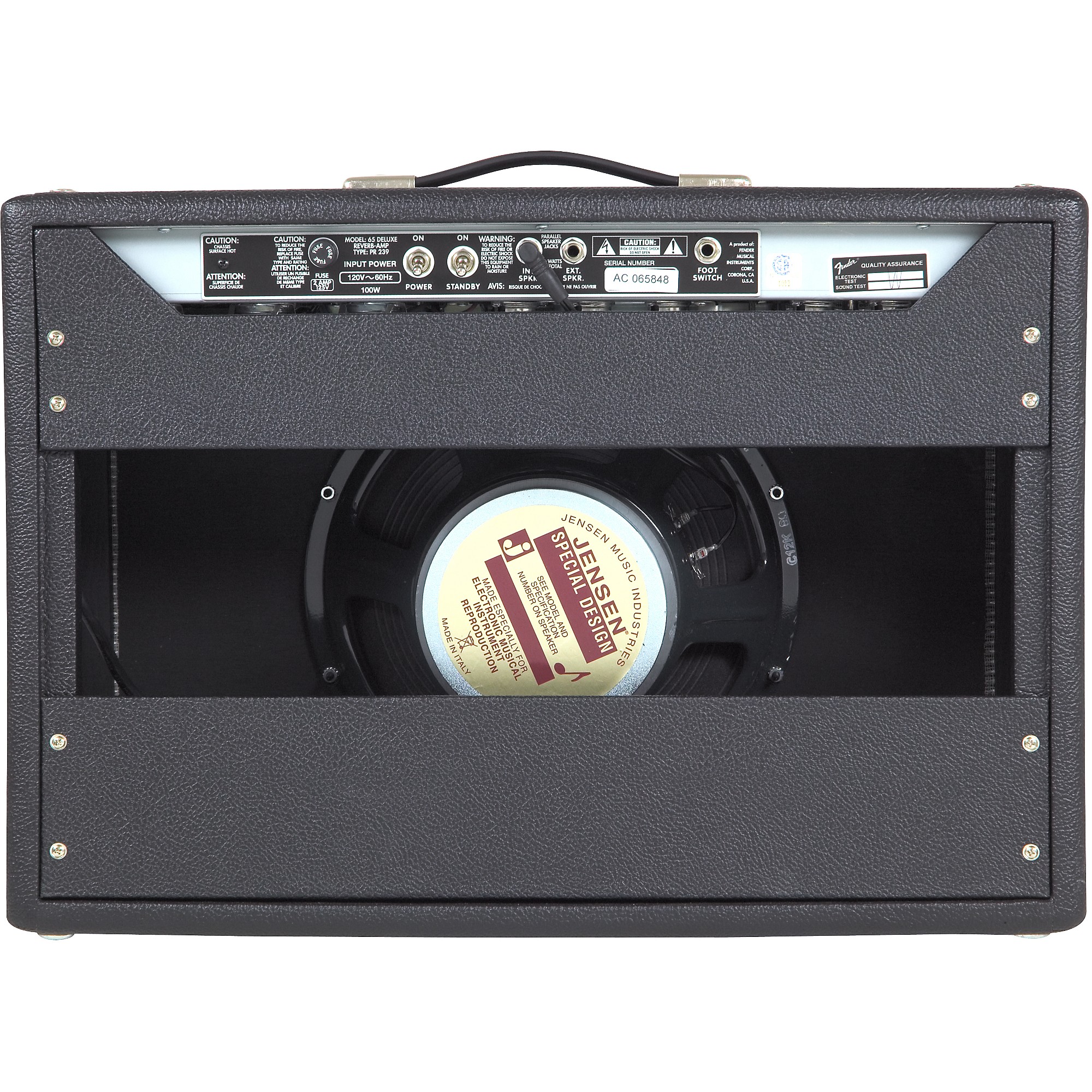 Vintage Reissue '65 Deluxe Reverb Guitar Combo Amp Black