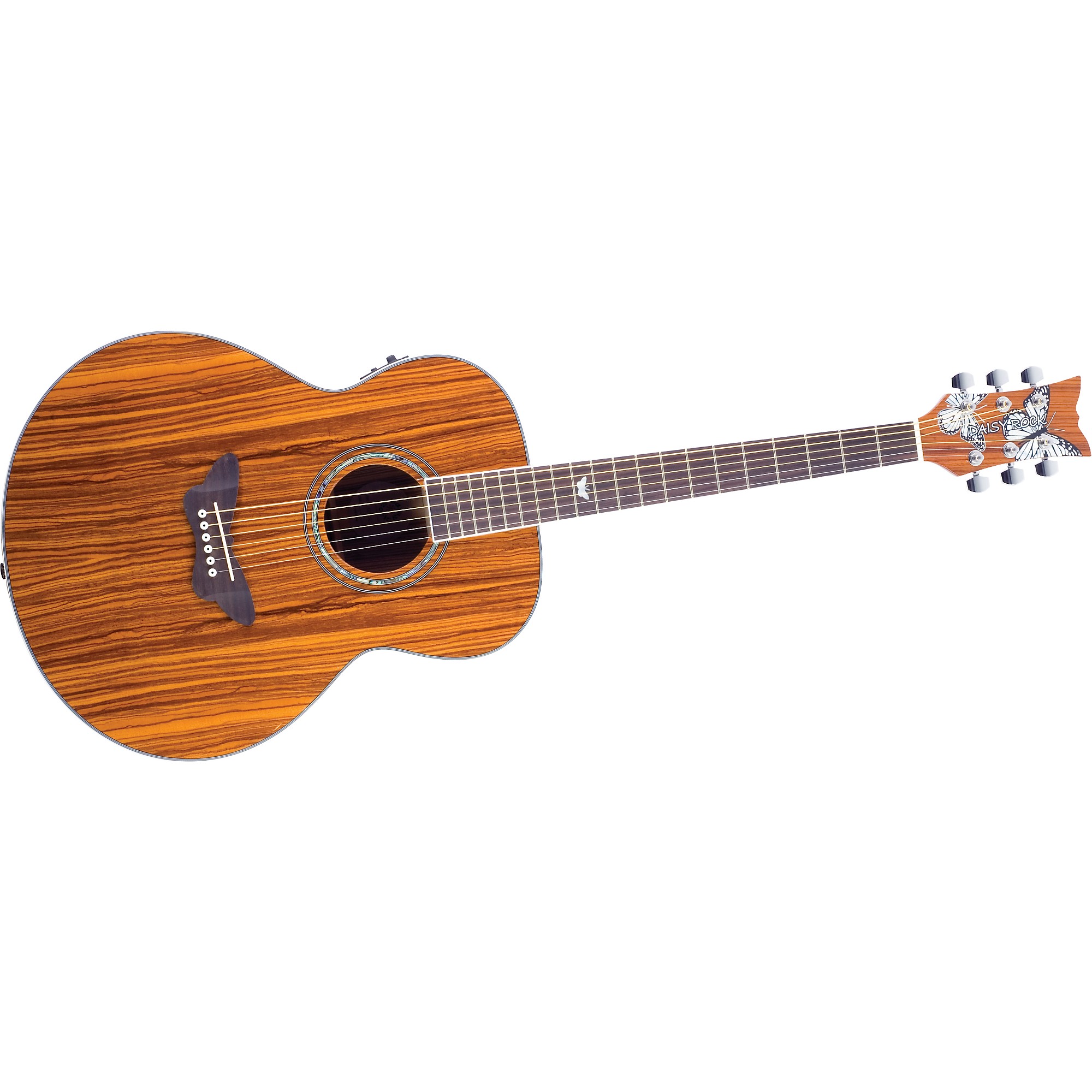 Daisy Rock Butterfly Jumbo Acoustic-Electric Guitar Zebra | Guitar