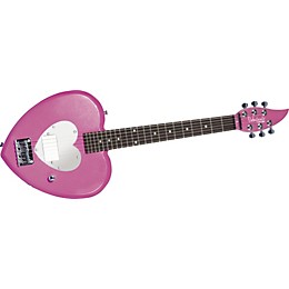 Daisy Rock Debutante Heartbreaker Short Scale Electric Guitar Pink Heart