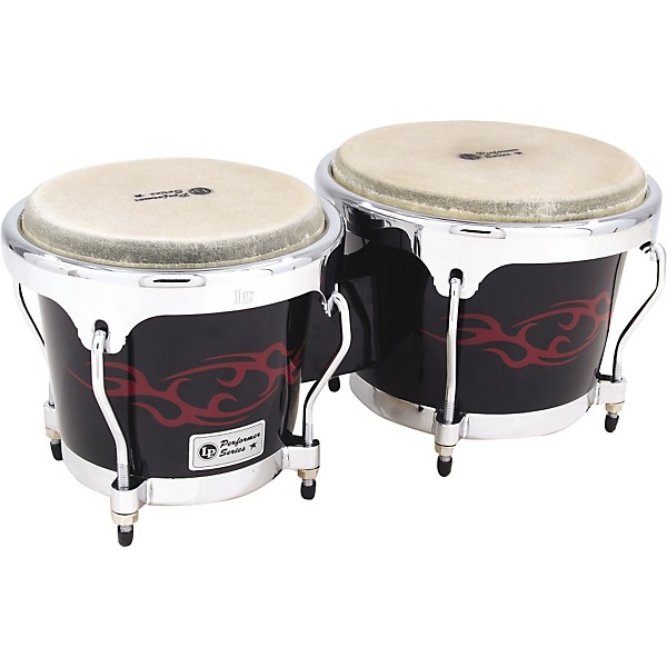 LP Performer Limited Edition 3-Piece Conga Set Black with Red Tattoo