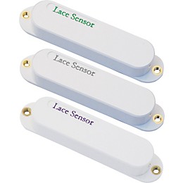 Lace Sensor Emerald-RW Silver-Purple Guitar Pickup Set White