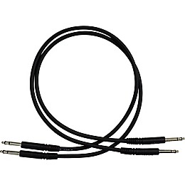 Mogami Gold Series 18" TT Patch Cables - Pair Black 18 in.