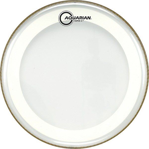 Aquarian Super-2 Clear Drumhead with SX Ring 14 In