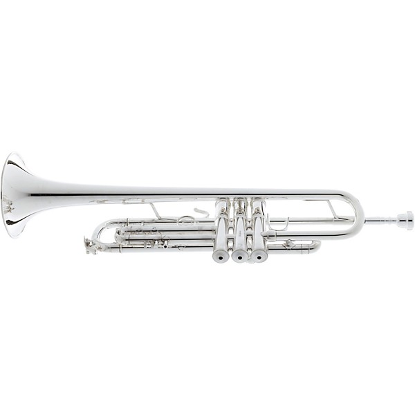 Open Box Bach 180S37 Stradivarius Series Bb Trumpet Level 2 Silver 888366012086