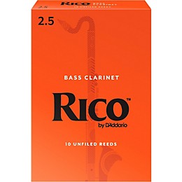 Rico Bass Clarinet Reeds, Box of 10 Strength 2.5