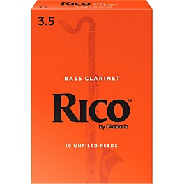 Rico Bass Clarinet Reeds, Box of 10 Strength 3 Rico Bass Clarinet Reeds, Box of 10 Strength 3.5