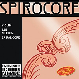 Thomastik Spirocore 4/4 Size Violin Strings 4/4 Set, Chrome Wound E String