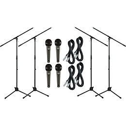 AKG D790 Dynamic Mic with Cable and Stand 4 Pack