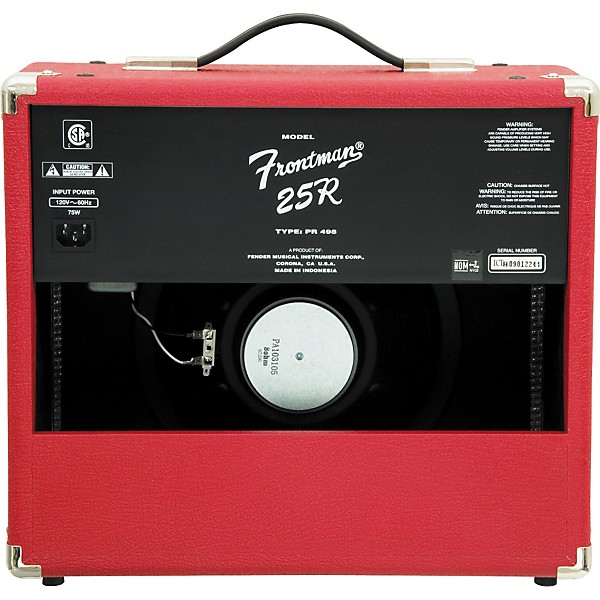 Open Box Fender 25R Frontman Series II 25W 1x10 Guitar Combo Amp Level 1 Texas Red