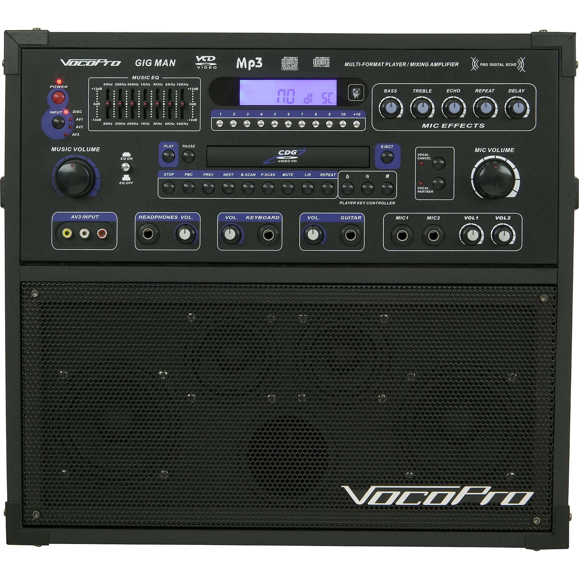 VocoPro Gigman Multi-Format Karaoke CD Player on sale Mixing Amplifier