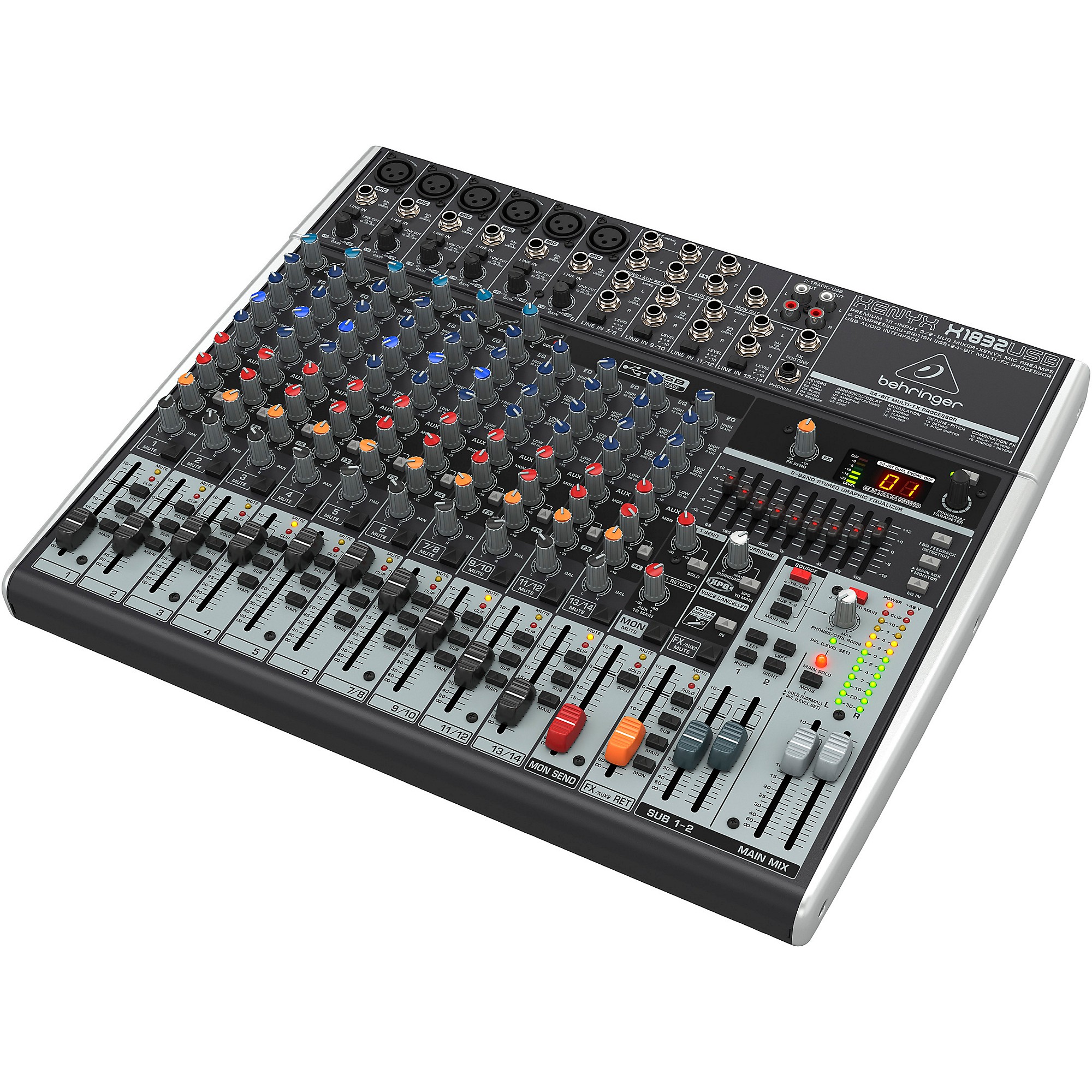 Open Box Behringer XENYX X1832USB USB Mixer With Effects | Guitar