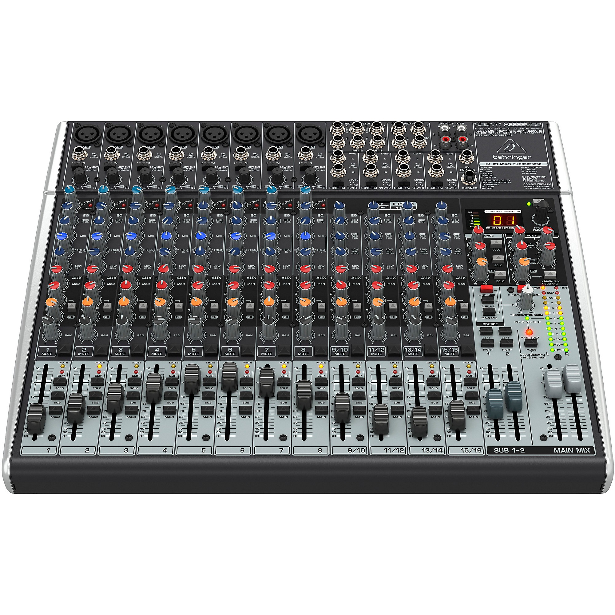 Behringer XENYX X2222USB USB Mixer With Effects | Guitar Center