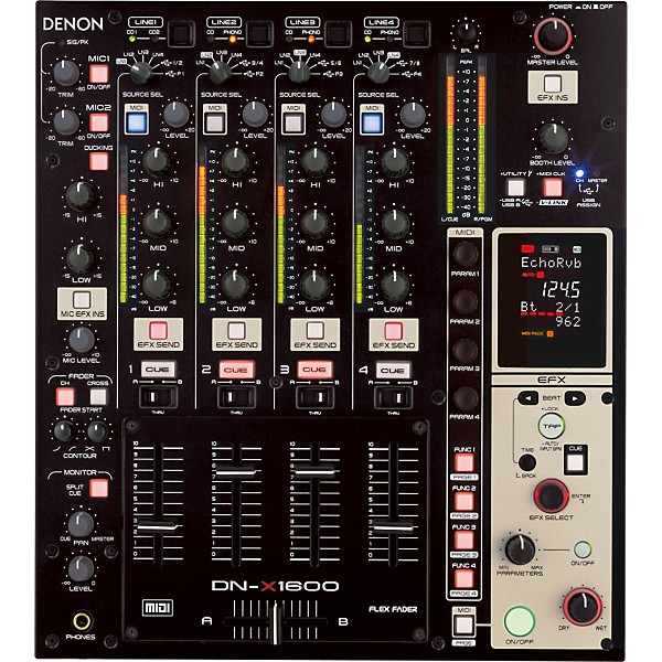 Open Box Denon DJ DN-X1600 4-Channel Digital DJ Mixer Level 1